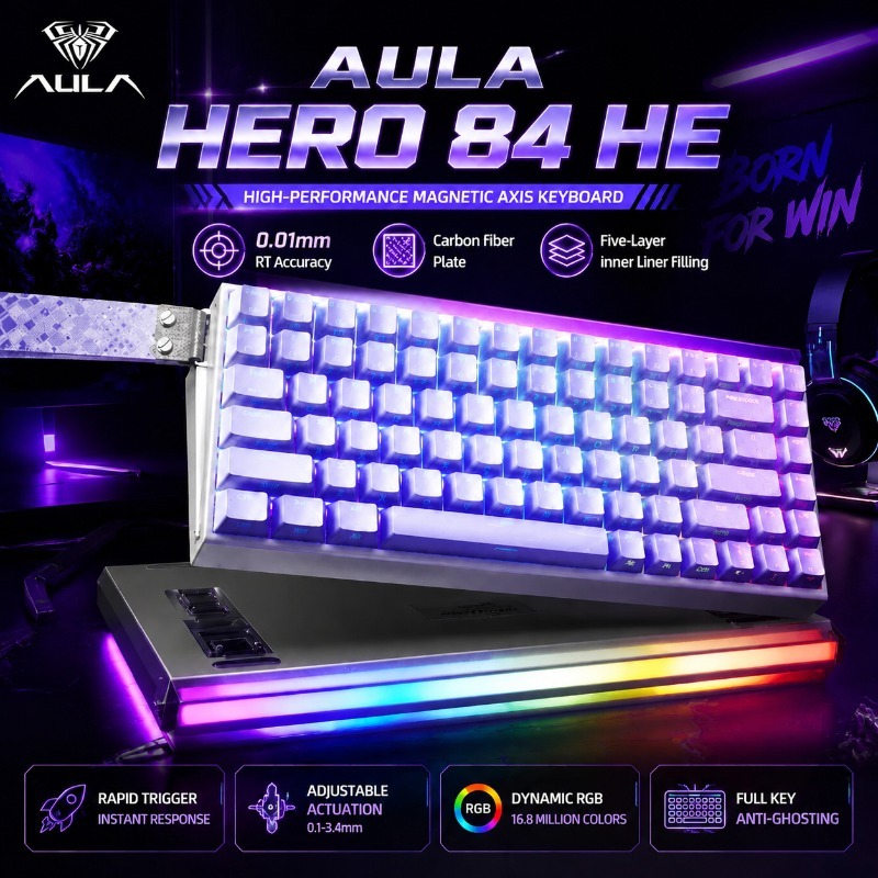 Gaming Keyboard Hot Swappable - Механическая игровая клавиатура AULA HERO84 с