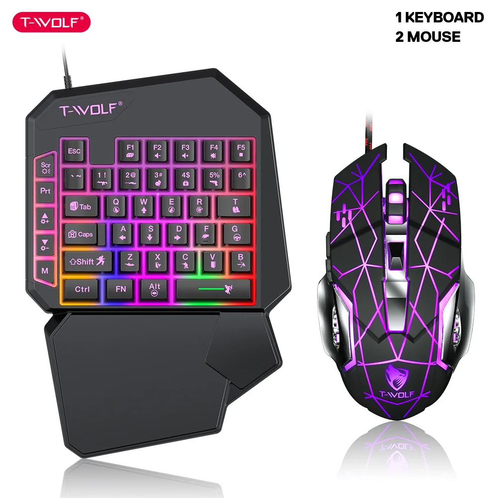 Gaming Keyboard Half - T-WOLF TF900 клавиатура для одной руки,