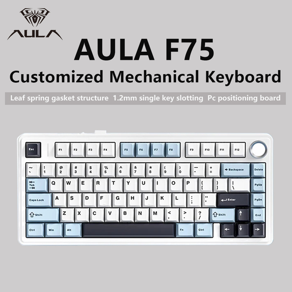 Gaming Keyboard Hot Swappable - AULA F75 2,4G Беспроводная/Bluetooth/проводная игровая механическая
