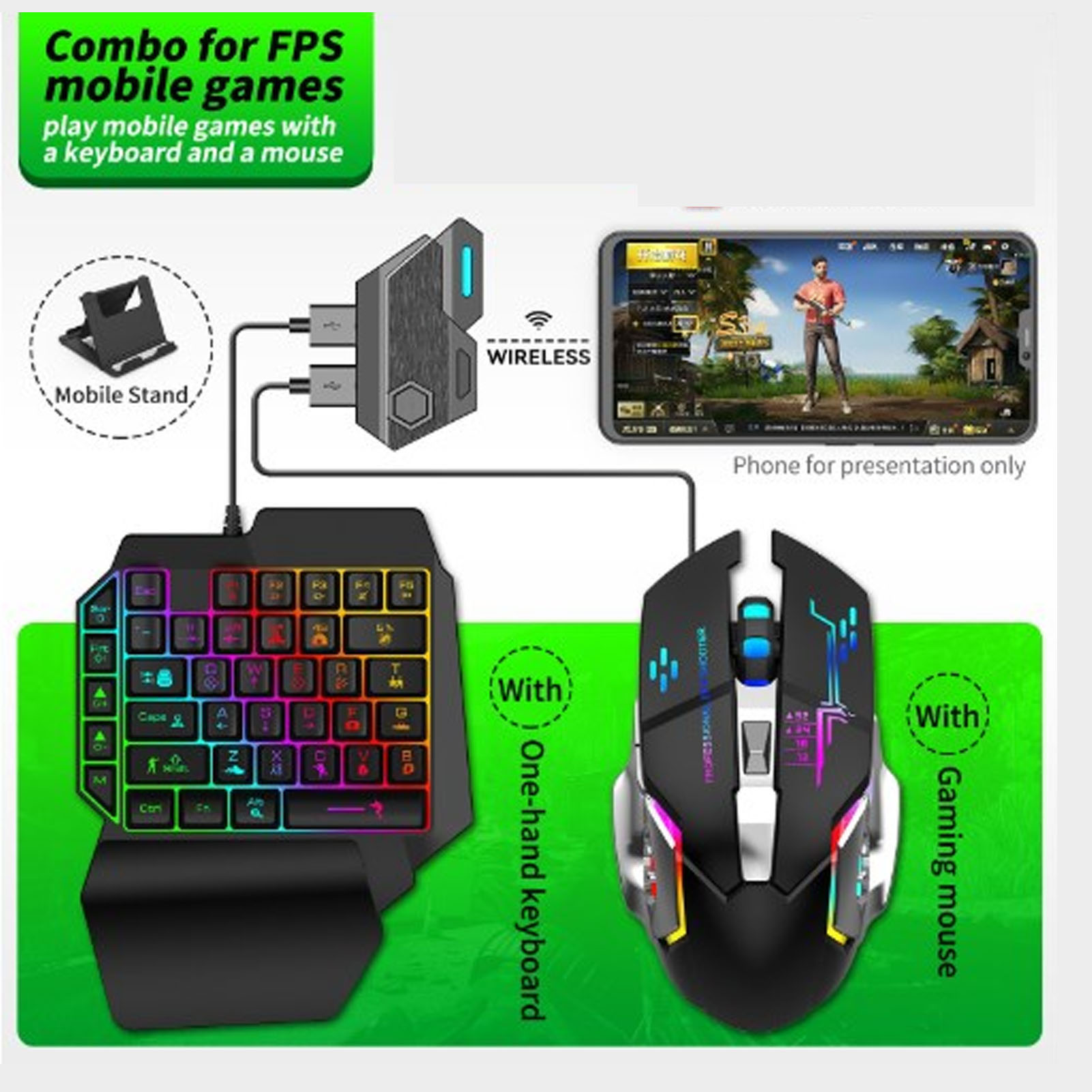 Комбинированный пакет для моби – обзор и цена Gaming Keyboard And Mouse Mobile