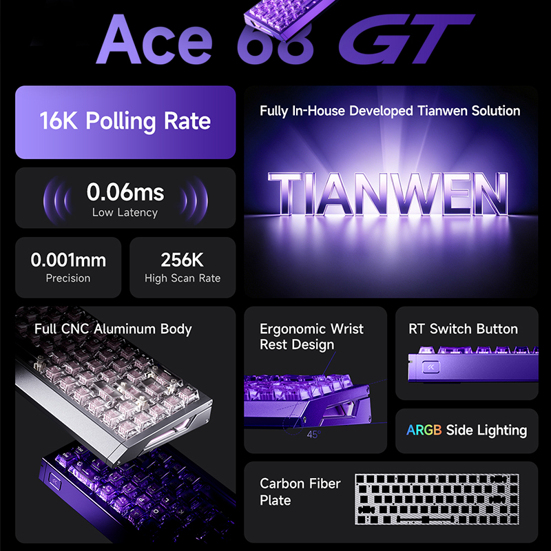 Игровая клавиатура MCHOSE Ace  – обзор и цена Gaming Keyboard Hot Swappable