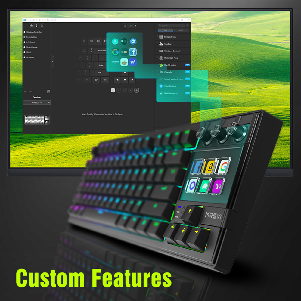 MRSVI K1 PRO Visual LCD AI Кла – обзор и цена Gaming Keyboard Hot Swappable