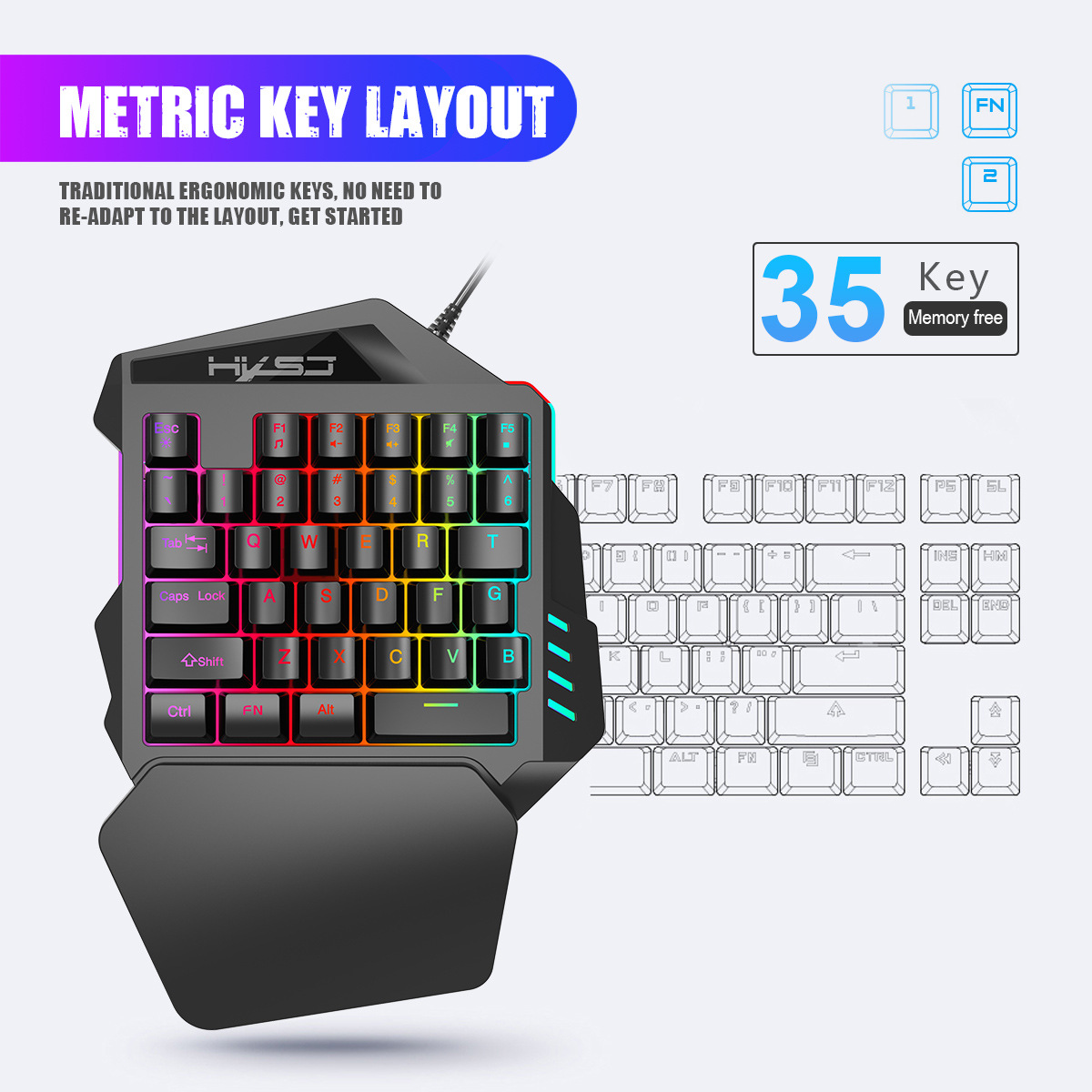 35-клавишная игровая клавиатур – обзор и цена Gaming Keyboard Half