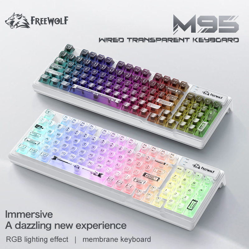 Проводная RGB-клавиатура FREEW – обзор и цена Keyboard Gaming Transparent